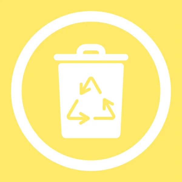 Icône vectorielle arrondie de poubelle — Image vectorielle
