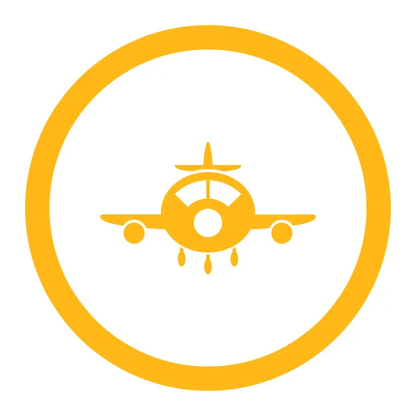 Aircraft Rounded Vector Icon — Stock Vector