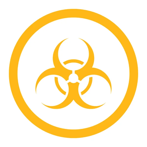 Biohazard Symbol Rounded Vector Icon — Stock Vector