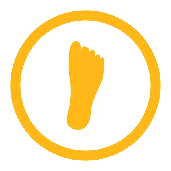 Foot Rounded Vector Icon — Stock Vector
