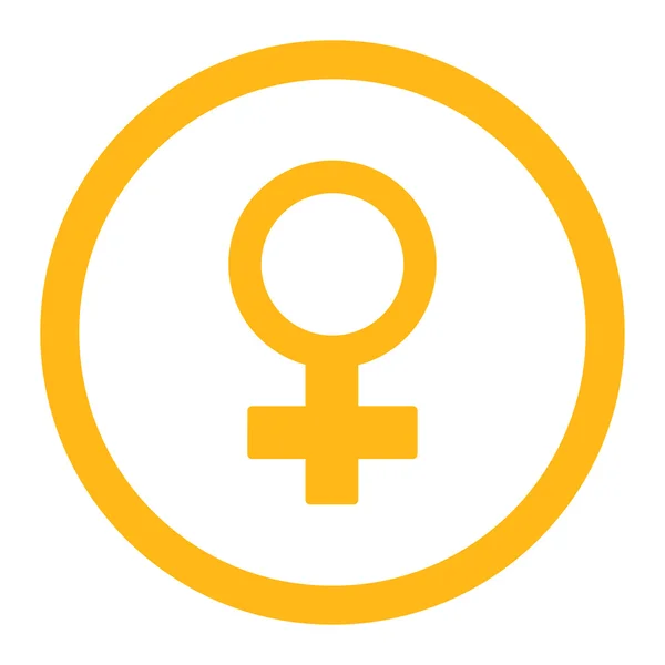 Símbolo femenino redondeado Vector icono — Archivo Imágenes Vectoriales