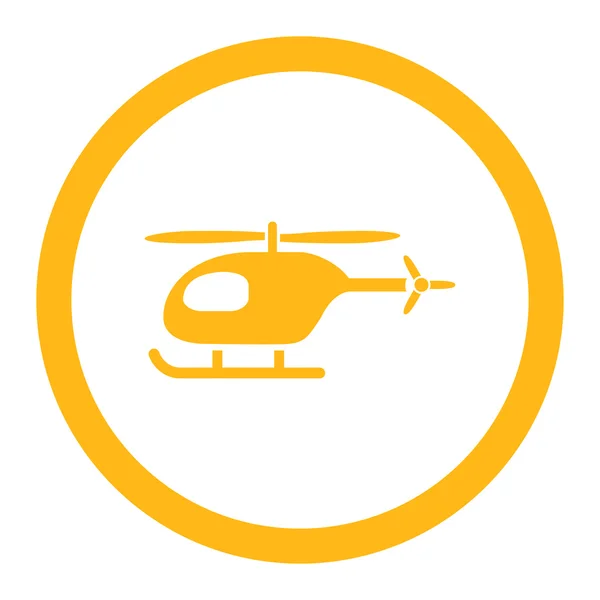Helicóptero ícone vetor arredondado — Vetor de Stock