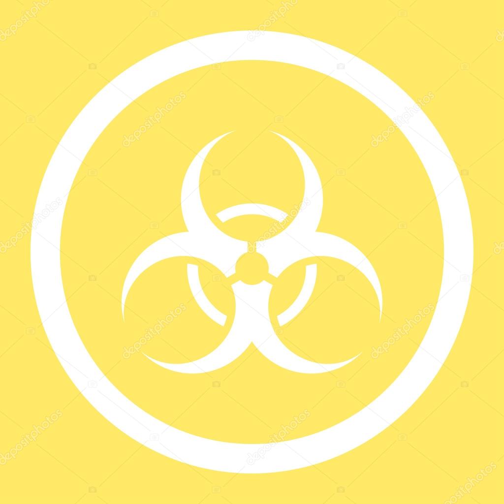 Biohazard Symbol Rounded Vector Icon