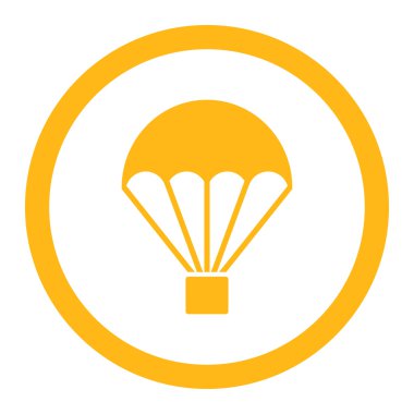 Paraşüt yuvarlak vektör simgesi