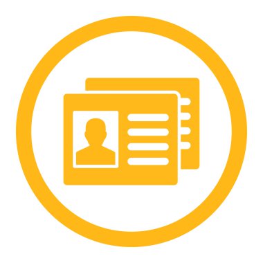 Hasta hesapları yuvarlak vektör simgesi