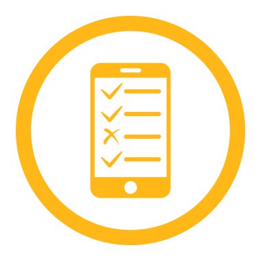 Mobil Test yuvarlak vektör simgesi