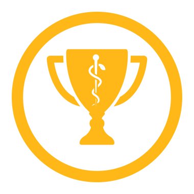 Tıbbi Kupası yuvarlak vektör simgesi