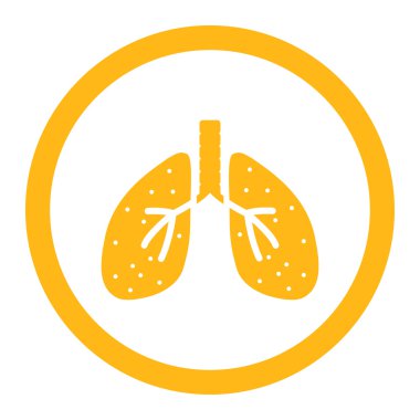 Akciğerler yuvarlak vektör simgesi