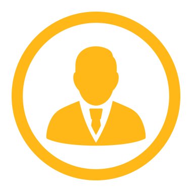 Yöneticisi yuvarlak vektör simgesi