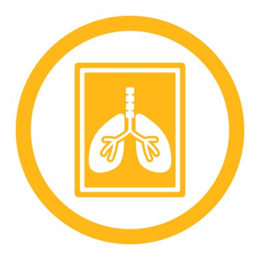 Akciğer röntgeni fotoğraf yuvarlak vektör simgesi