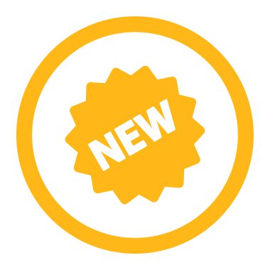 Yeni bir ses etiketi yuvarlak vektör simgesi