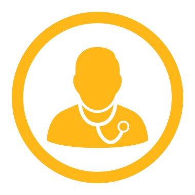 Doktor yuvarlak vektör simgesi