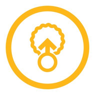 Ovum penetrasyon yuvarlak vektör simgesi