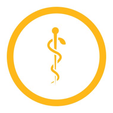 Tıbbi iğne yuvarlak vektör simgesi