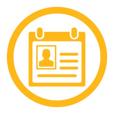 Kişisel rozet yuvarlak vektör simgesi