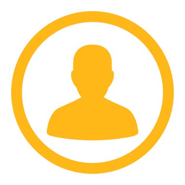 Portre yuvarlak vektör simgesi