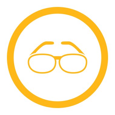 Gözlük yuvarlak vektör simgesi