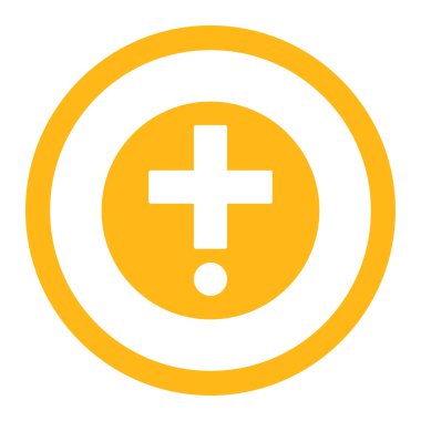 Eczane yuvarlak vektör simgesi