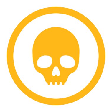 Kafatası yuvarlak vektör simgesi