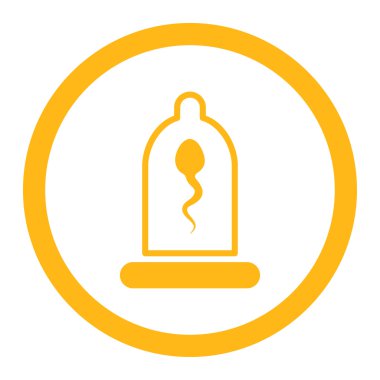 Sperm prezervatif yuvarlak vektör simgesi