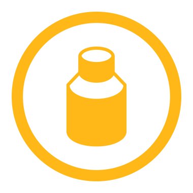 Phial yuvarlak vektör simgesi