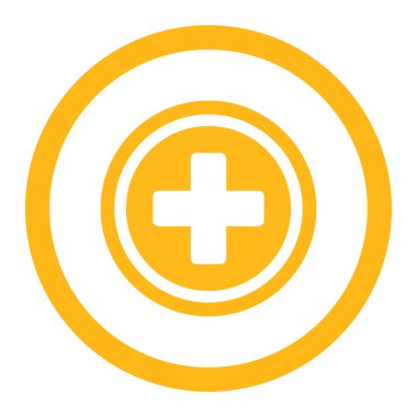 Çapraz yuvarlak vektör simge yuvarlak