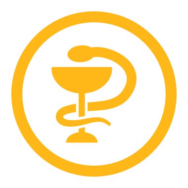 Yılan Kupası yuvarlak vektör simgesi