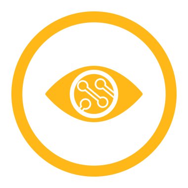 Akıllı Lens yuvarlak vektör simgesi