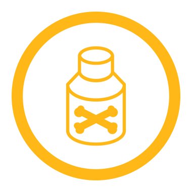 Zehir şişe yuvarlak vektör simgesi