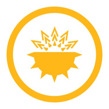 Viral yapısı yuvarlak vektör simgesi