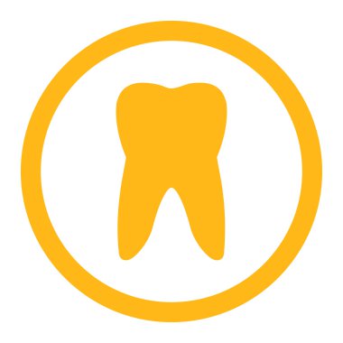 Diş yuvarlak vektör simgesi