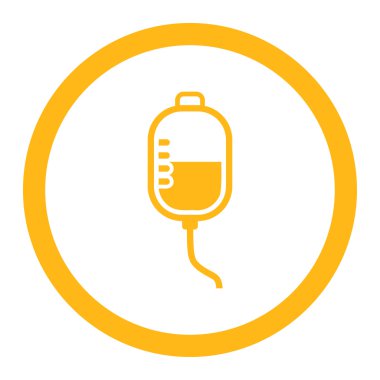 Terapi damlalık yuvarlak vektör simgesi