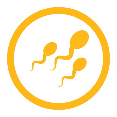 Sperm yuvarlak vektör simgesi