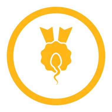 Sperm kazanan yuvarlak vektör simgesi