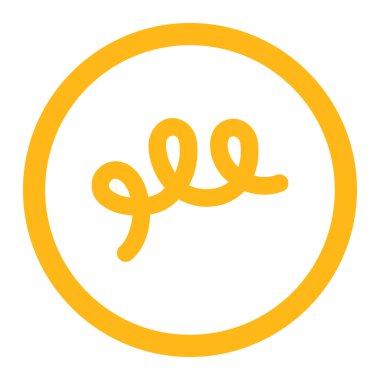 Spiral basili yuvarlak vektör simgesi