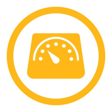 Ağırlık ölçer yuvarlak vektör simgesi