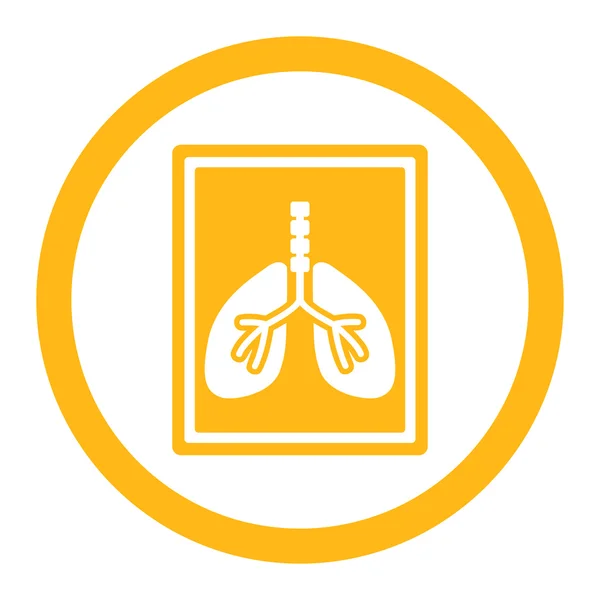 Lungs X-Ray foto redondeada Vector icono — Vector de stock