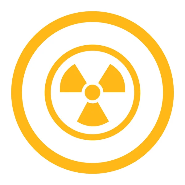 Radiação perigo arredondado vetor ícone — Vetor de Stock