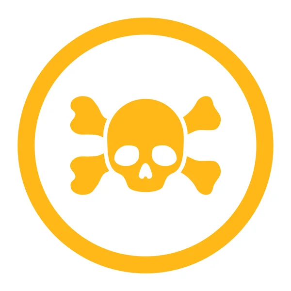 Skull And Bones afgeronde Vector Icon — Stockvector