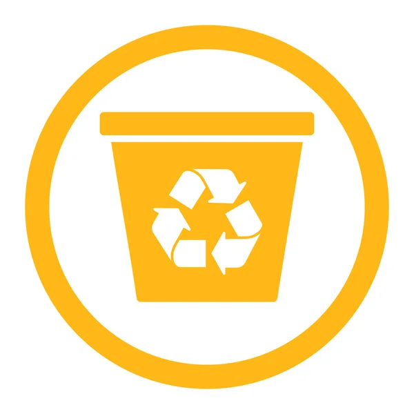 Recycle Bin rundade vektor Icon — Stock vektor