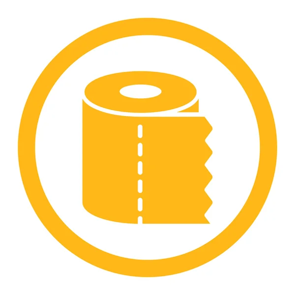 Wc-papier Roll afgeronde Vector Icon — Stockvector