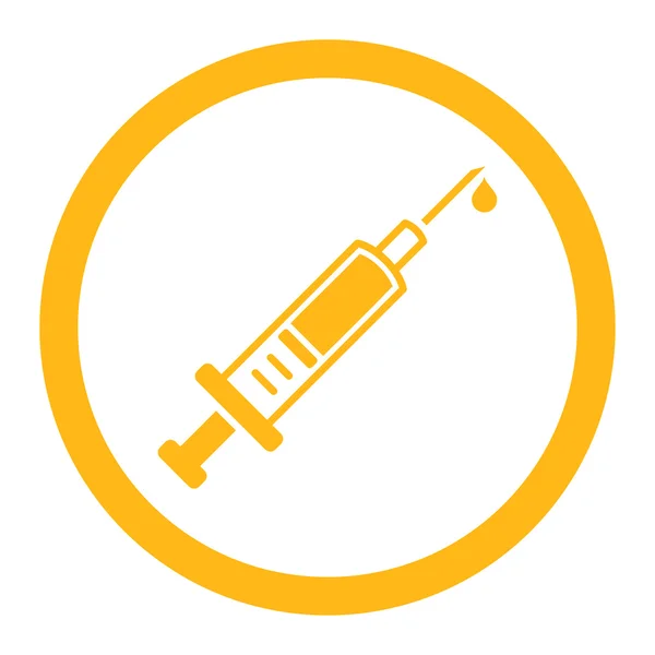 Vacunación redondeada Vector Icono — Archivo Imágenes Vectoriales