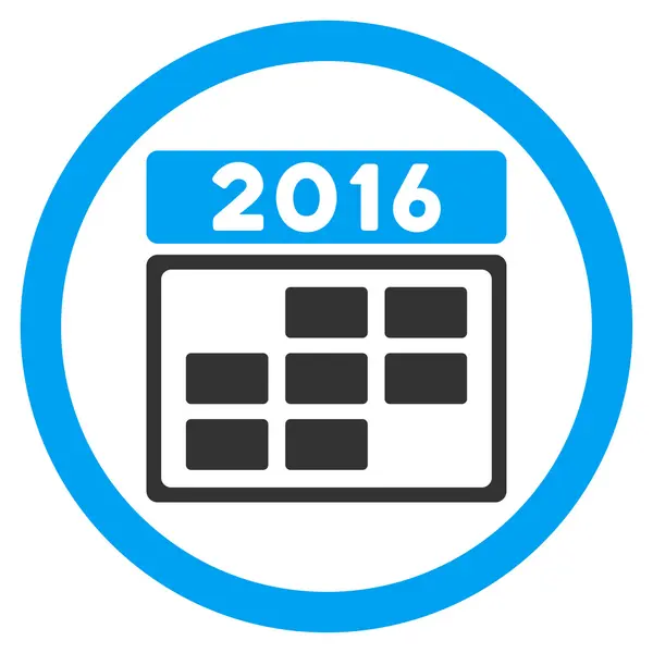 2016 піктограма календаря сітки — стоковий вектор