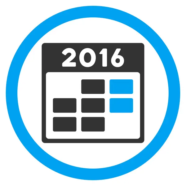 2016 hónap találkozó ikon — Stock Vector