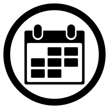 Ders programı düz simgesi