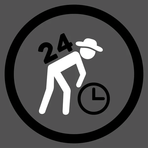 Around The Clock Work Icon — Stock Vector