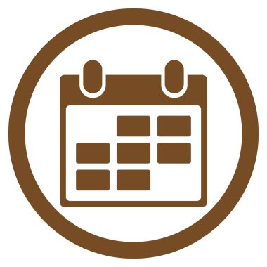 Ders programı düz simgesi