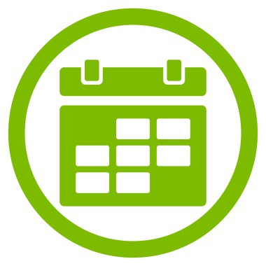 Ders programı düz simgesi