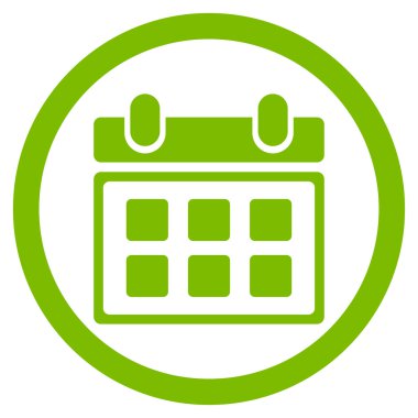 Ders programı düz simgesi