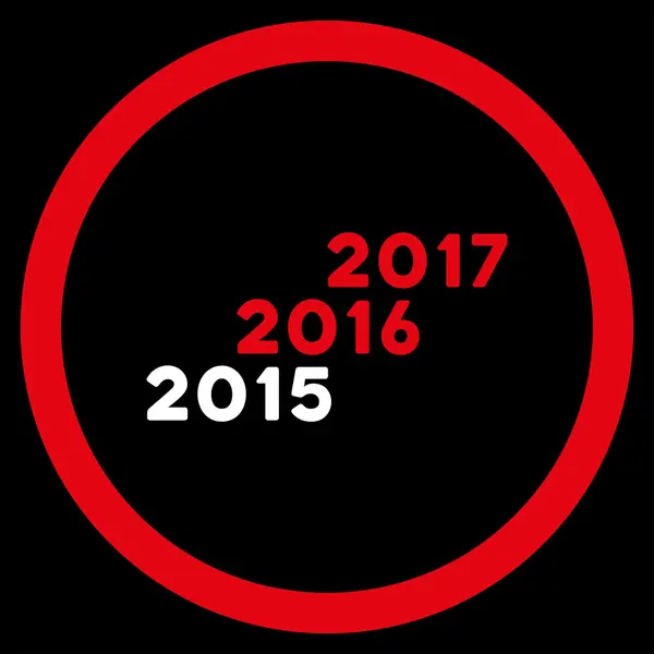 De 2016 a 2017 anos Ícone — Fotografia de Stock
